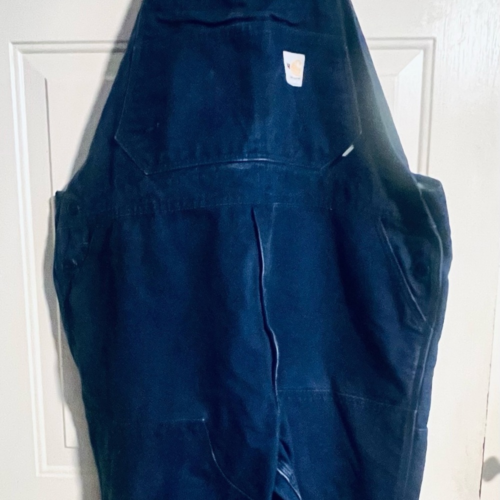 Carhartt Blue Workwear Overalls Sturdy Cotton Duck Bib-Style